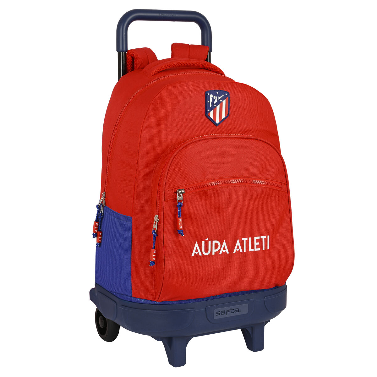 Skolväska med hjul Atlético Madrid Röd Marinblå (33 x 45 x 22 cm)