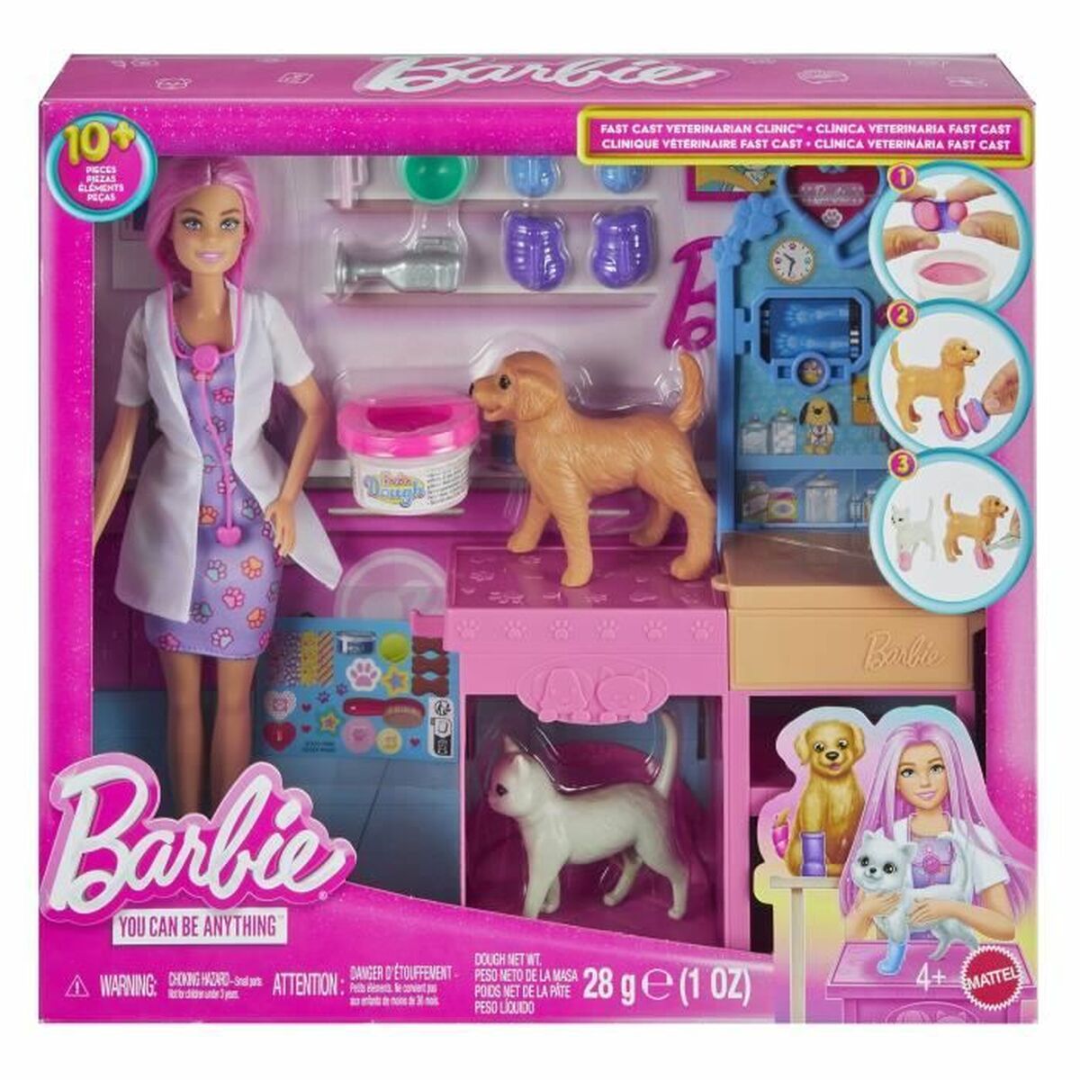 Playset Barbie Veterinarian Clinic 15 Delar