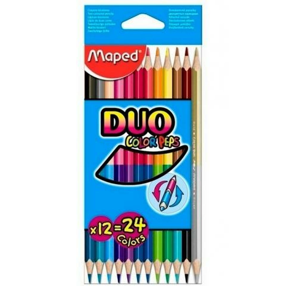 Färgpennor Maped Duo Color' Peps	 Multicolour 12 Delar Dubbel ände (12 antal) - 2