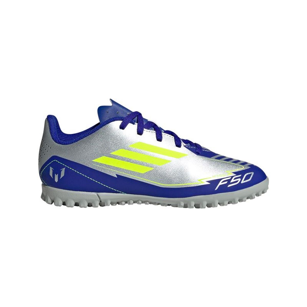 Fotbollsskor för barn Adidas F50 Club TF Messi Silvrig
