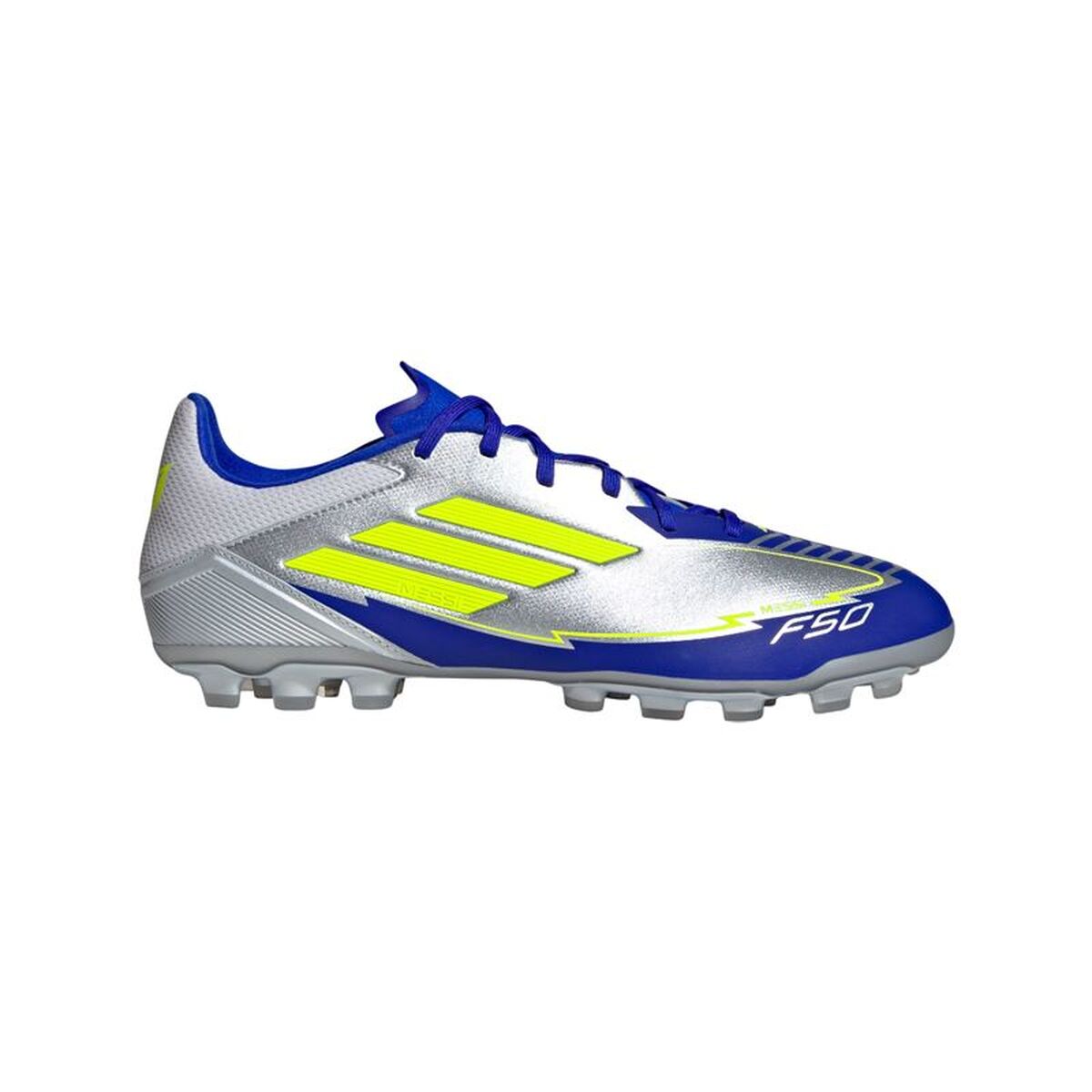Fotbollsskor för vuxna Adidas F50 League 2G/3G Ag Messi Silvrig
