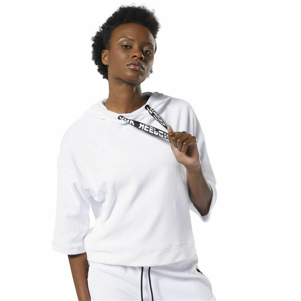 Tröja med huva Dam Reebok Wor Vit - 2