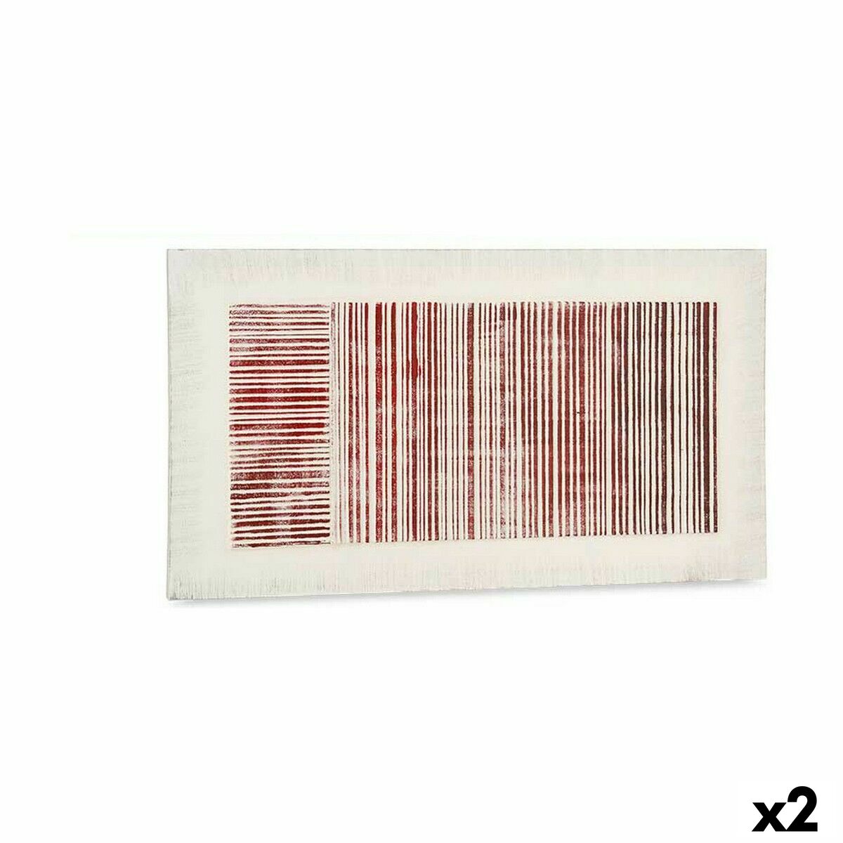 Kanvas Gift Decor Vit Rosa Ränder Med relief 110 x 60 x 2,5 cm (2 antal)