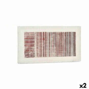 Kanvas Gift Decor Vit Rosa Ränder Med relief 110 x 60 x 2,5 cm (2 antal)