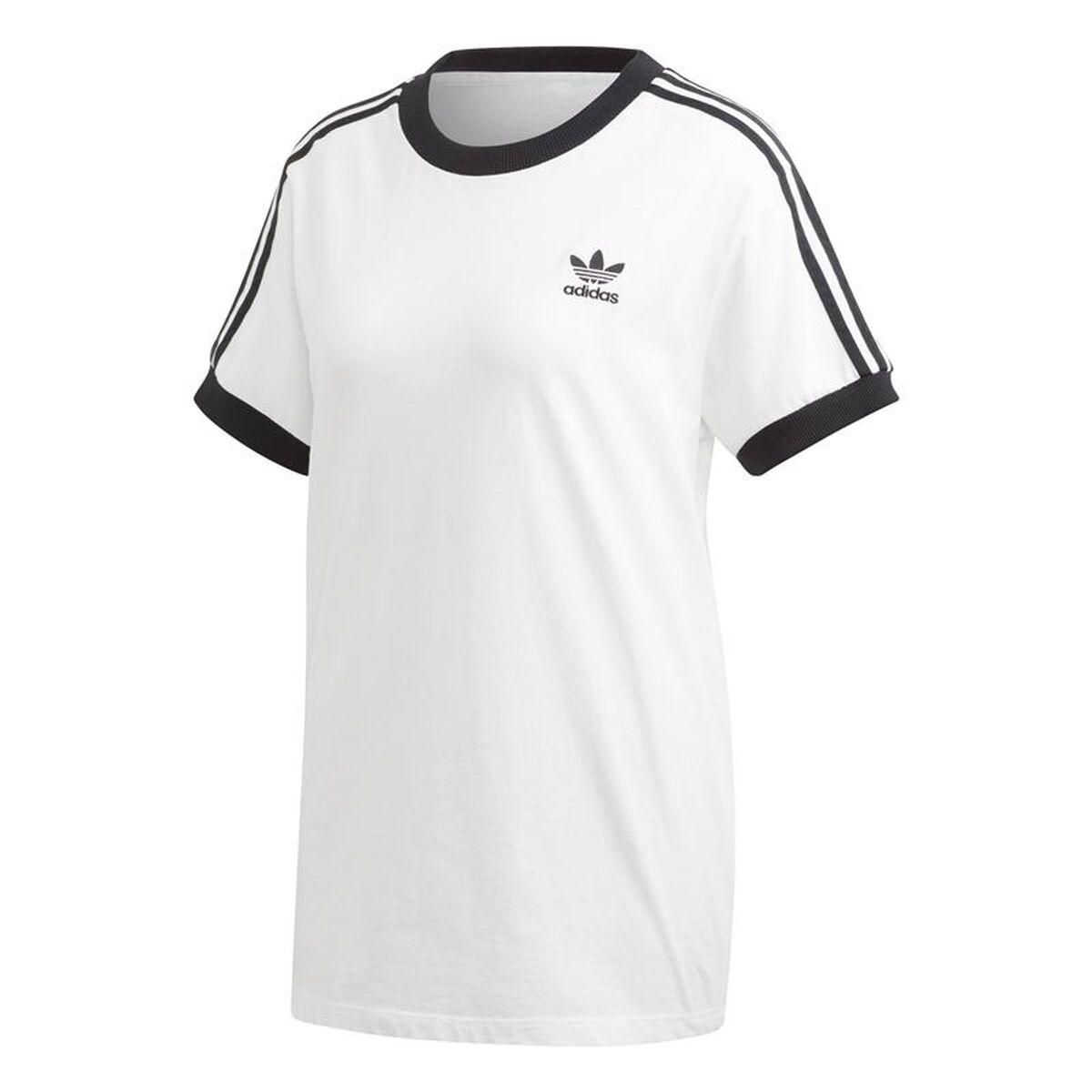 T-shirt med kortärm Dam Adidas 3 Stripes Vit