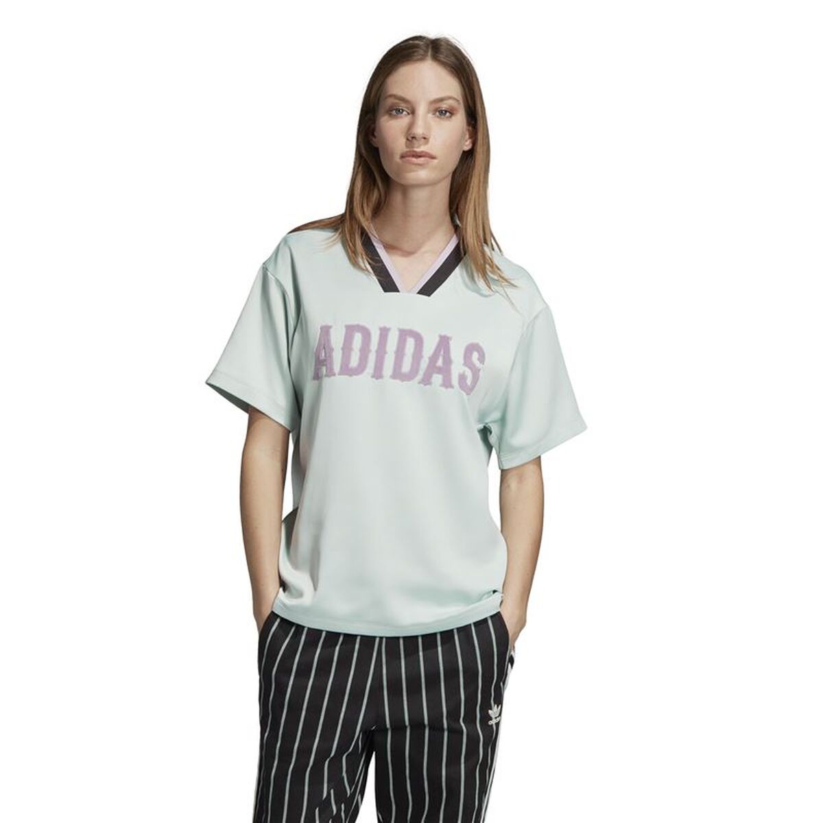 T-shirt med kortärm Dam Adidas Originals Boyfriend Aquamarine - 2