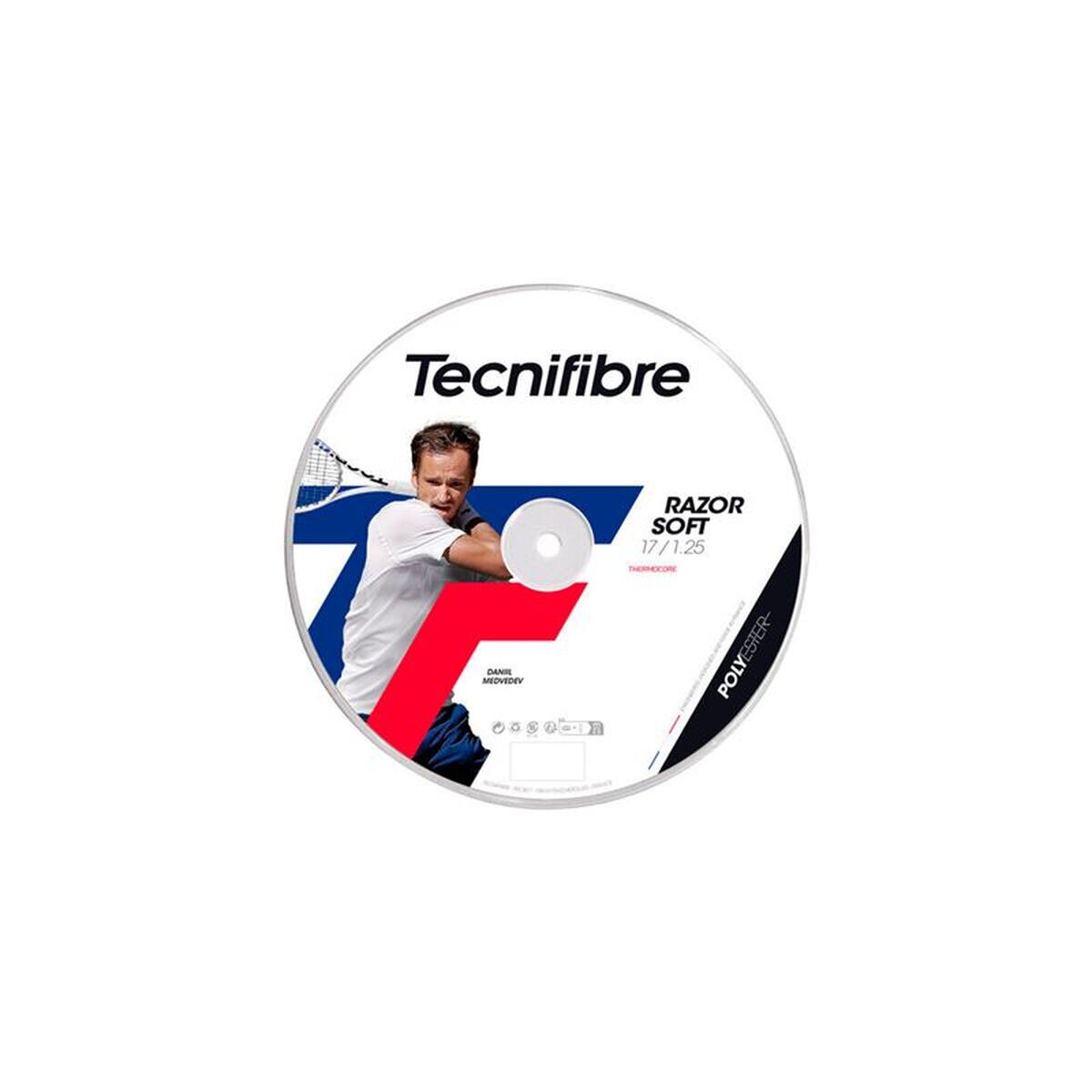 Racket sträng Tecnifibre Razor Soft Vit