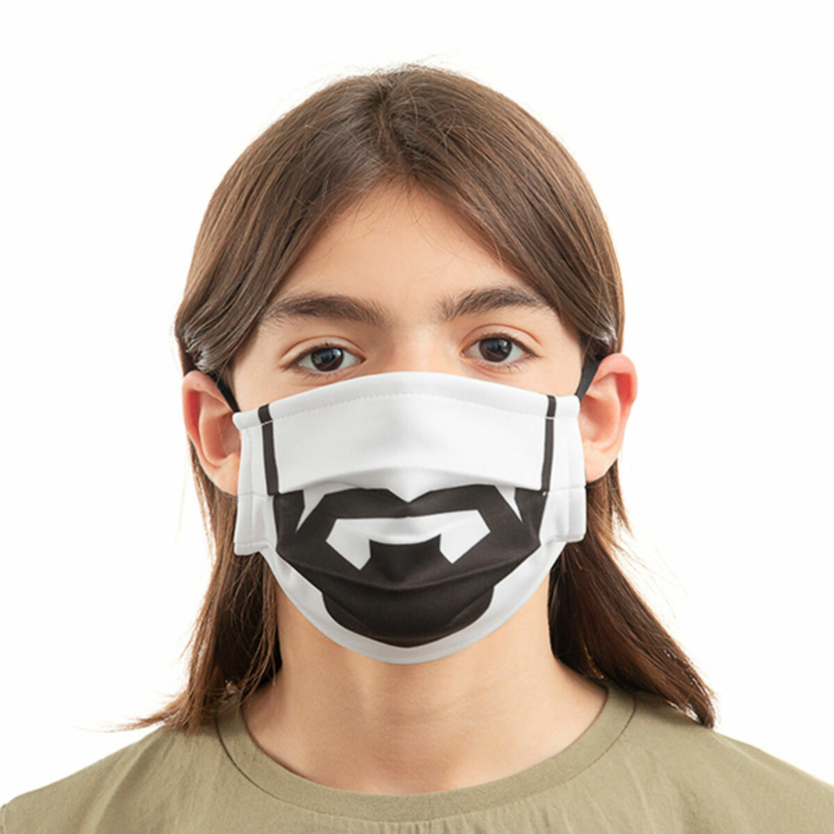 Återanvändbart Hygieniskt Munskydd av Tyg Beard Luanvi Storlek M Förpackning med 3 masker - 2