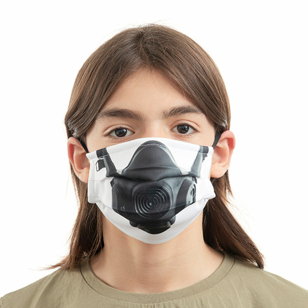 Återanvändbart Hygieniskt Munskydd av Tyg Gas Luanvi Storlek M Förpackning med 3 masker - 2