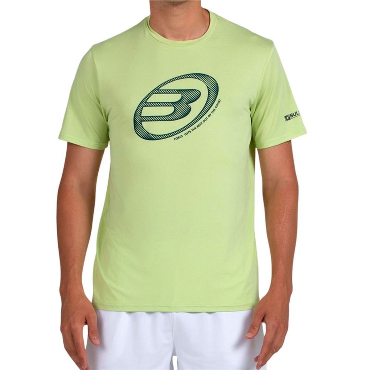 T-shirt med kortärm Herr Bullpadel Lande 159 Limegrön Padel