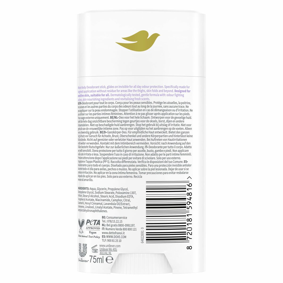 Deodorantstick Dove LAVANDA & CAMOMILA 75 ml - 3