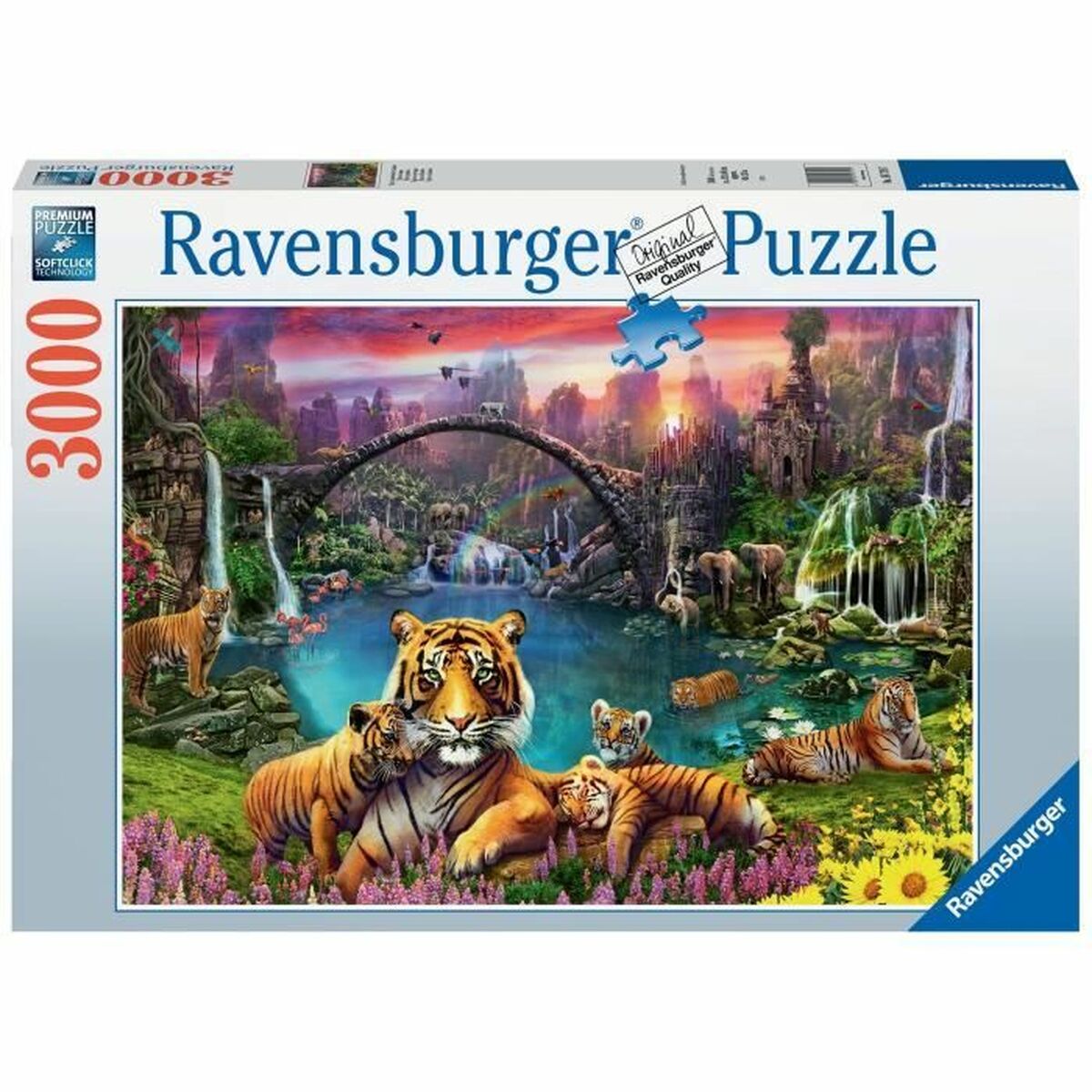Pussel Ravensburger Tigers in the lagoon 3000 Delar - 3