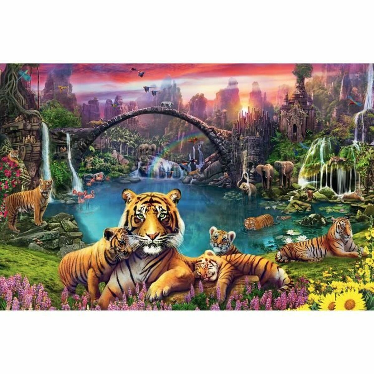 Pussel Ravensburger Tigers in the lagoon 3000 Delar - 2