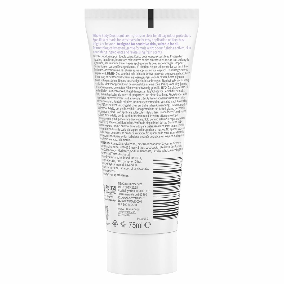 Deodorantkräm Dove LAVANDA & CAMOMILA 75 ml - 3