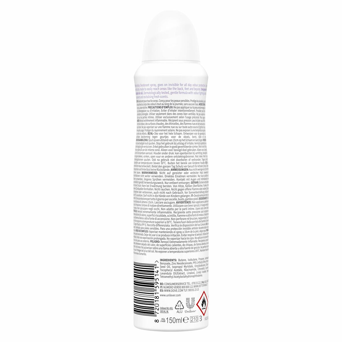 Deodorantspray Dove LAVANDA & CAMOMILA 150 ml - 3