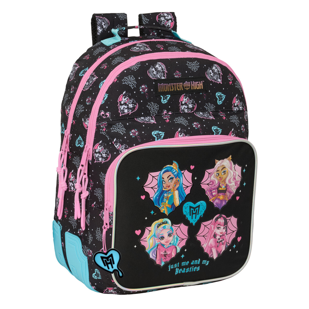Skolryggsäck Monster High Svart 32 x 42 x 15 cm