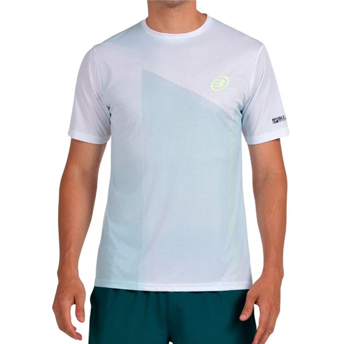 T-shirt med kortärm Herr Bullpadel Lagar 012 Vit