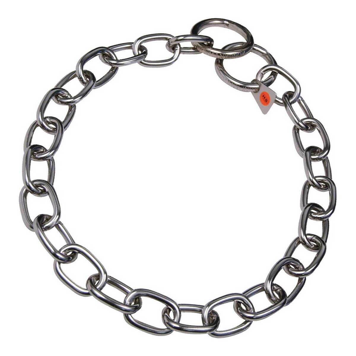 Hundhalsband Hs Sprenger Silvrig 4 mm Länkar Halvlånga (74 cm)