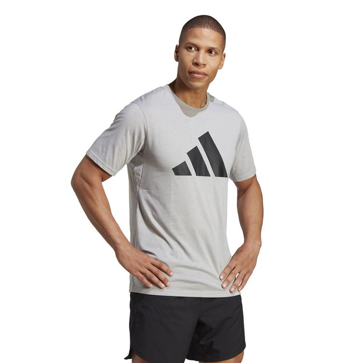 Sporttröja med ärmar Adidas Essentials Tr-Es Fr Logo Ljusgrå - 2