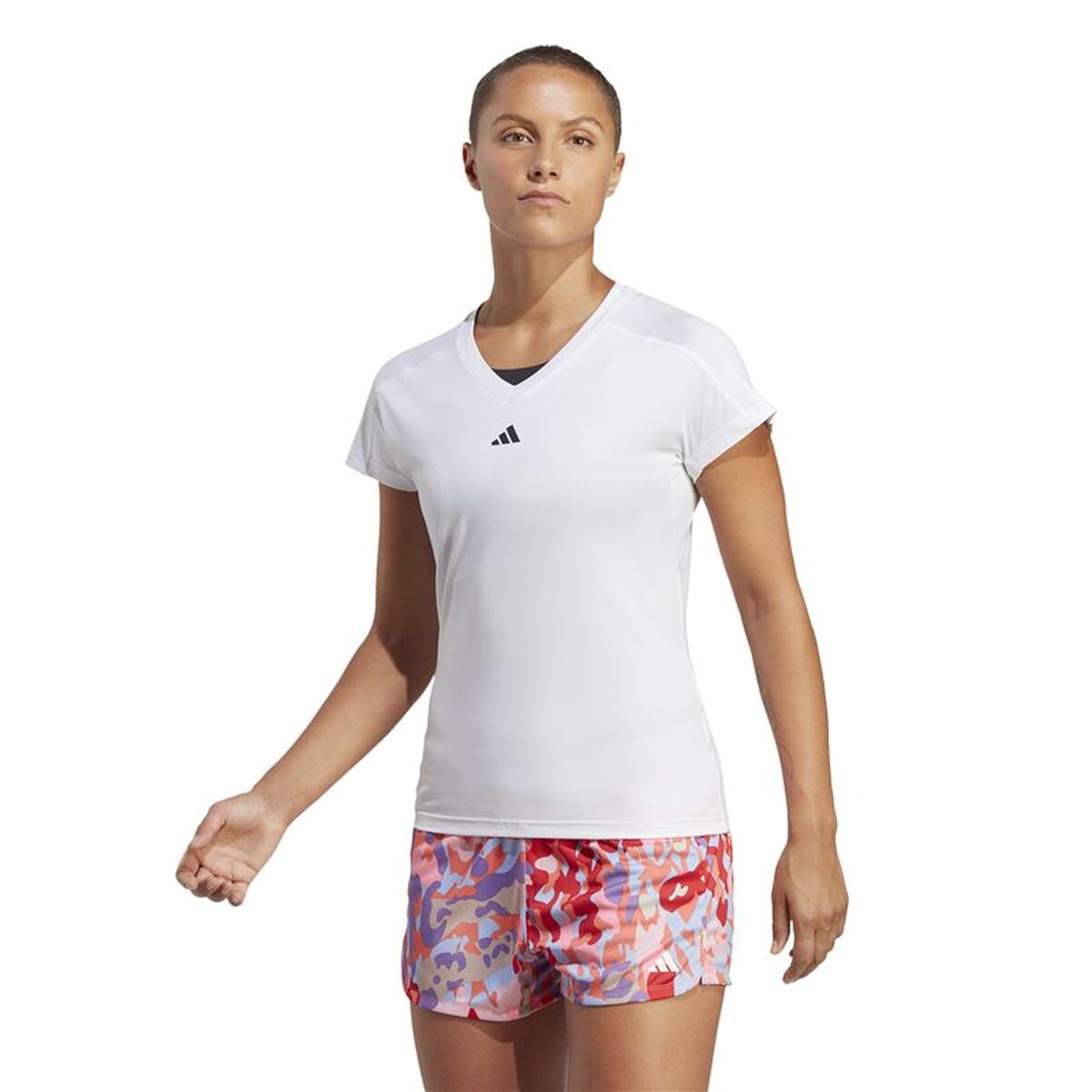 T-shirt med kortärm Dam Adidas Essentials Minimal Vit Fitness - 2