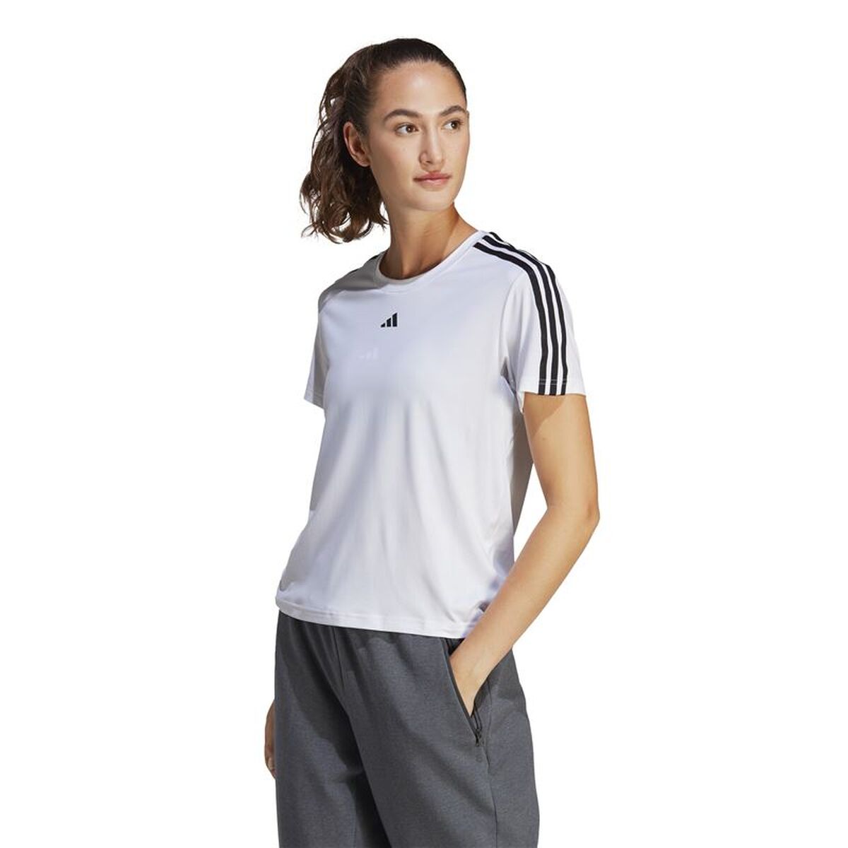 T-shirt med kortärm Dam Adidas IC5040 Vit (S) - 2