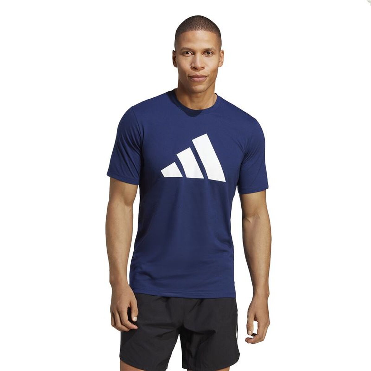 T-shirt med kortärm Herr Adidas Training Essentials Feel Ready Mörkblå - 2
