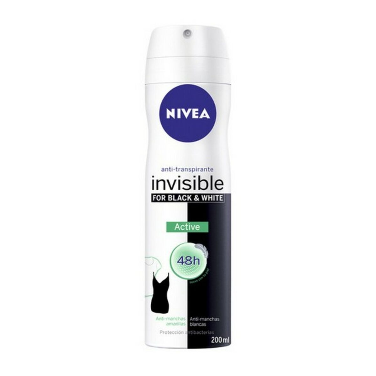 Deodorantspray Nivea Black White Invisible Active 200 ml