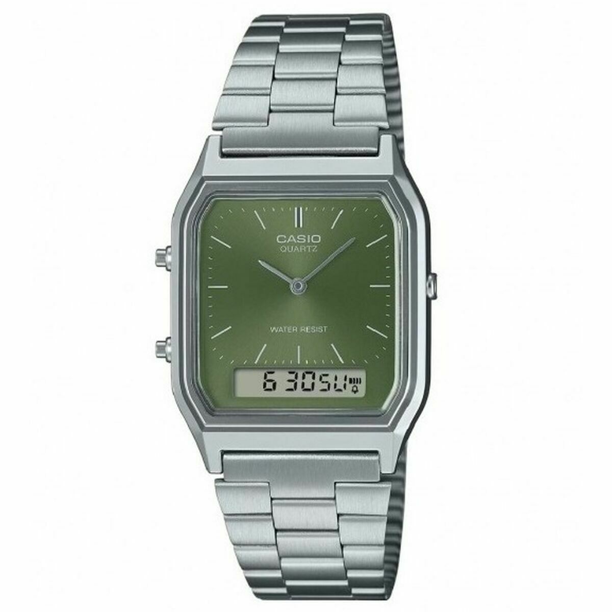Unisexklocka Casio EDGY COLLECTION SUNRAY DIAL - GREEN MOSS Grön Silvrig