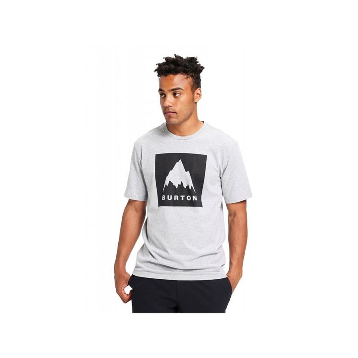 T-shirt med kortärm Herr Burton Classic Mountain High Ljusgrå