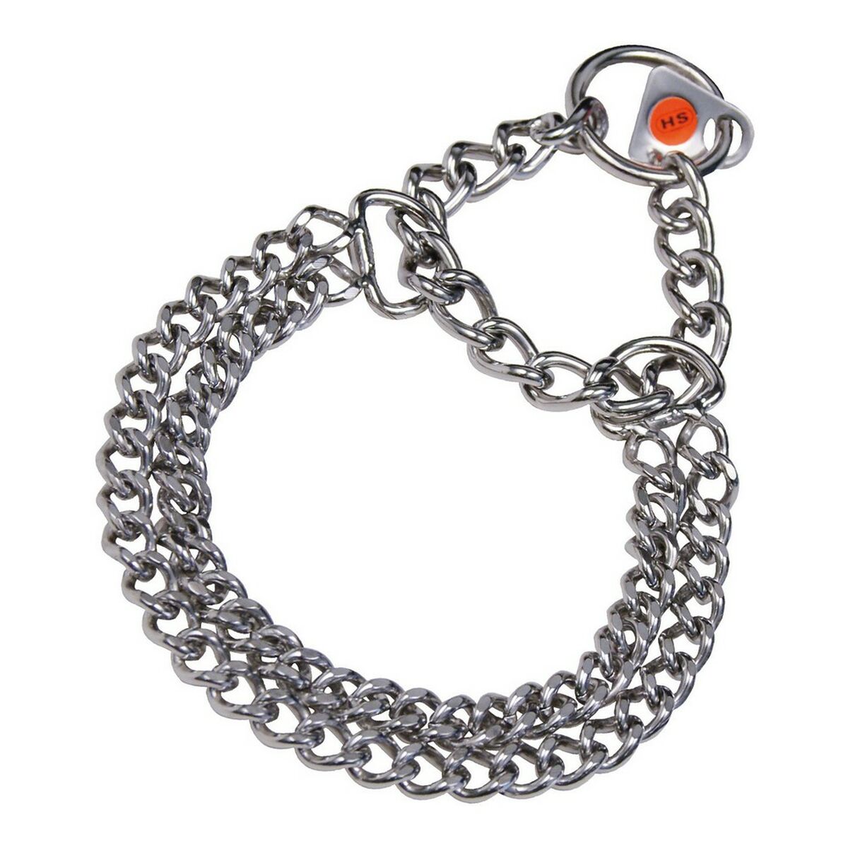 Hundhalsband Hs Sprenger Silvrig 2 mm Double Länkar (35 cm)