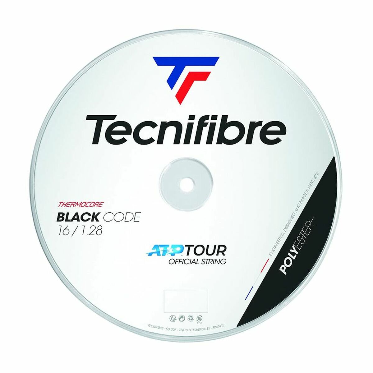 Racket sträng Tecnifibre Code 1.28 Svart - 2