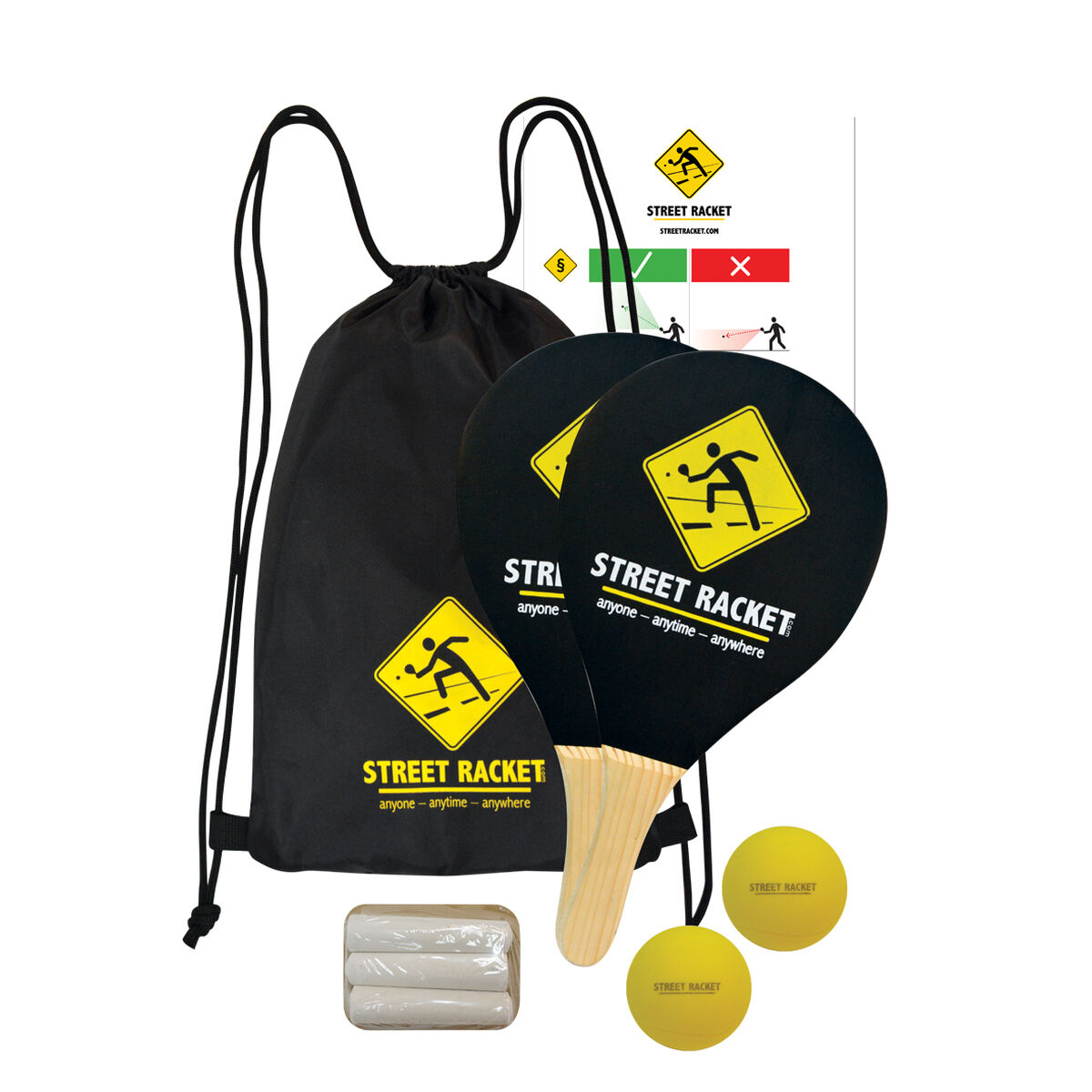 Racket-set Schildkröt Street Raquet Svart - 2