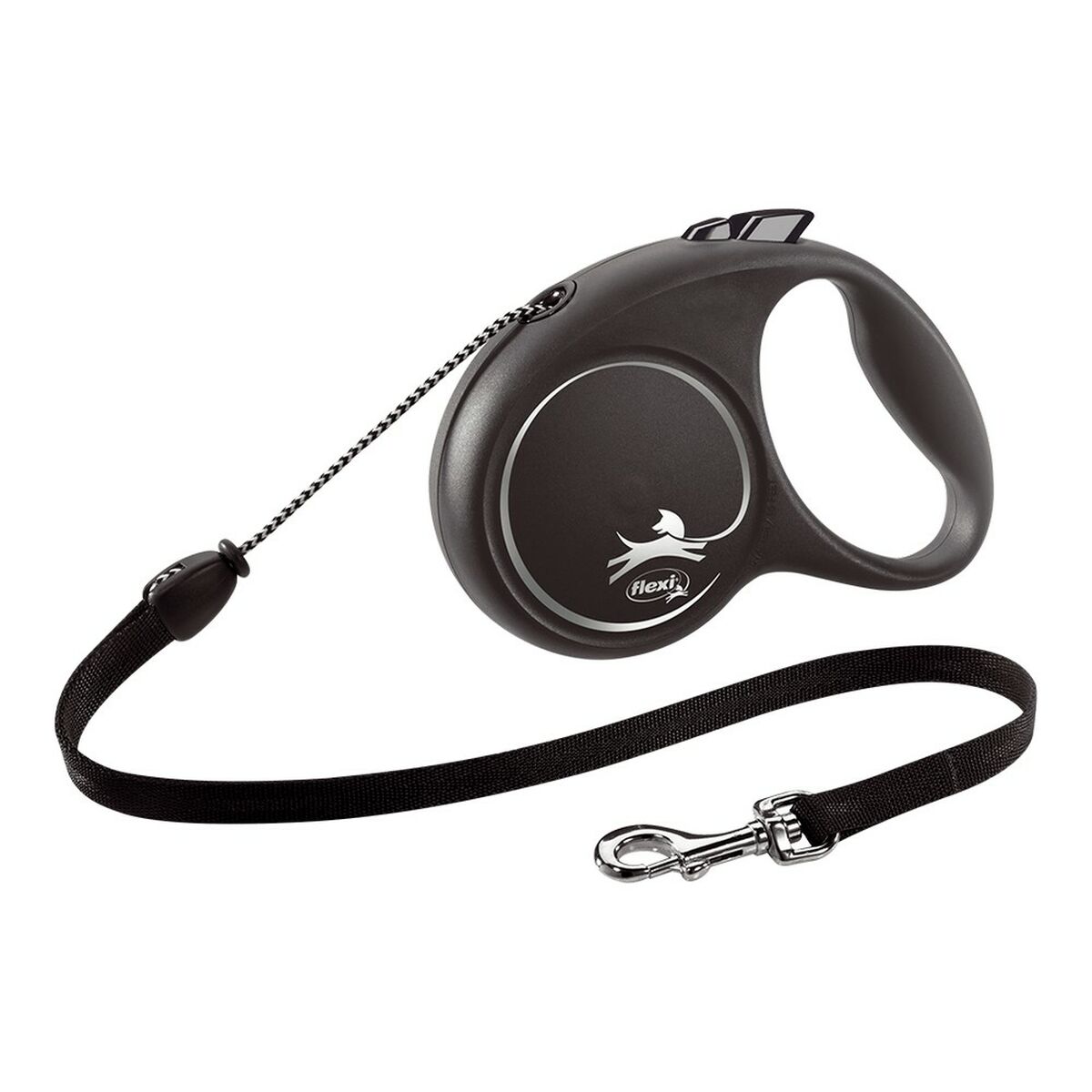 DoHundkoppel Flexi BLACK DESIGN 5 m Storlek M Silver