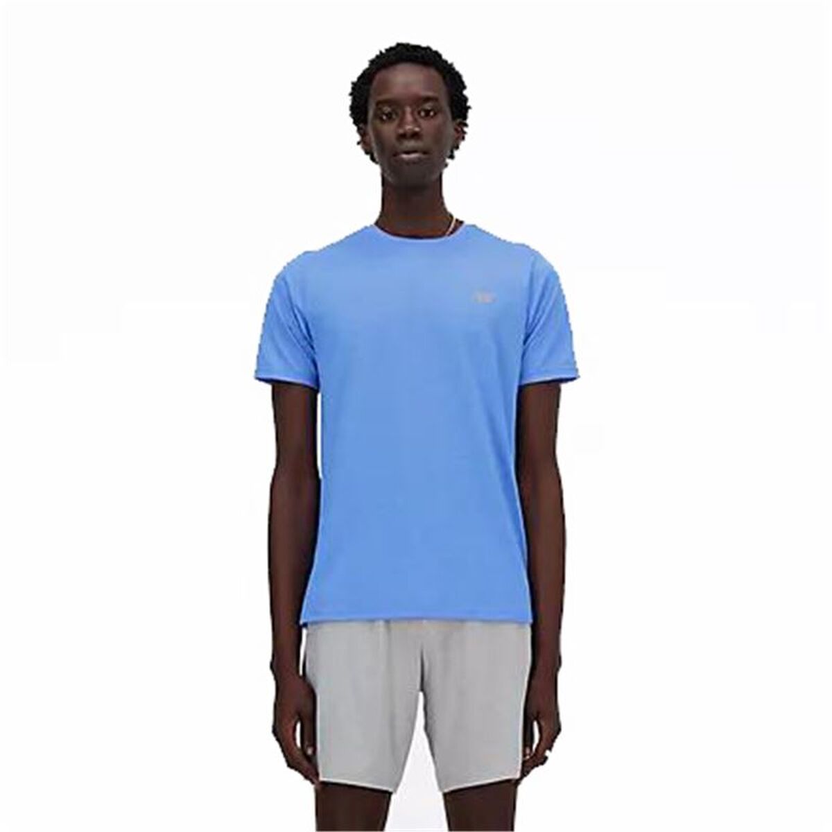 T-shirt med kortärm Herr New Balance MT41070_BIA Indigo (L)