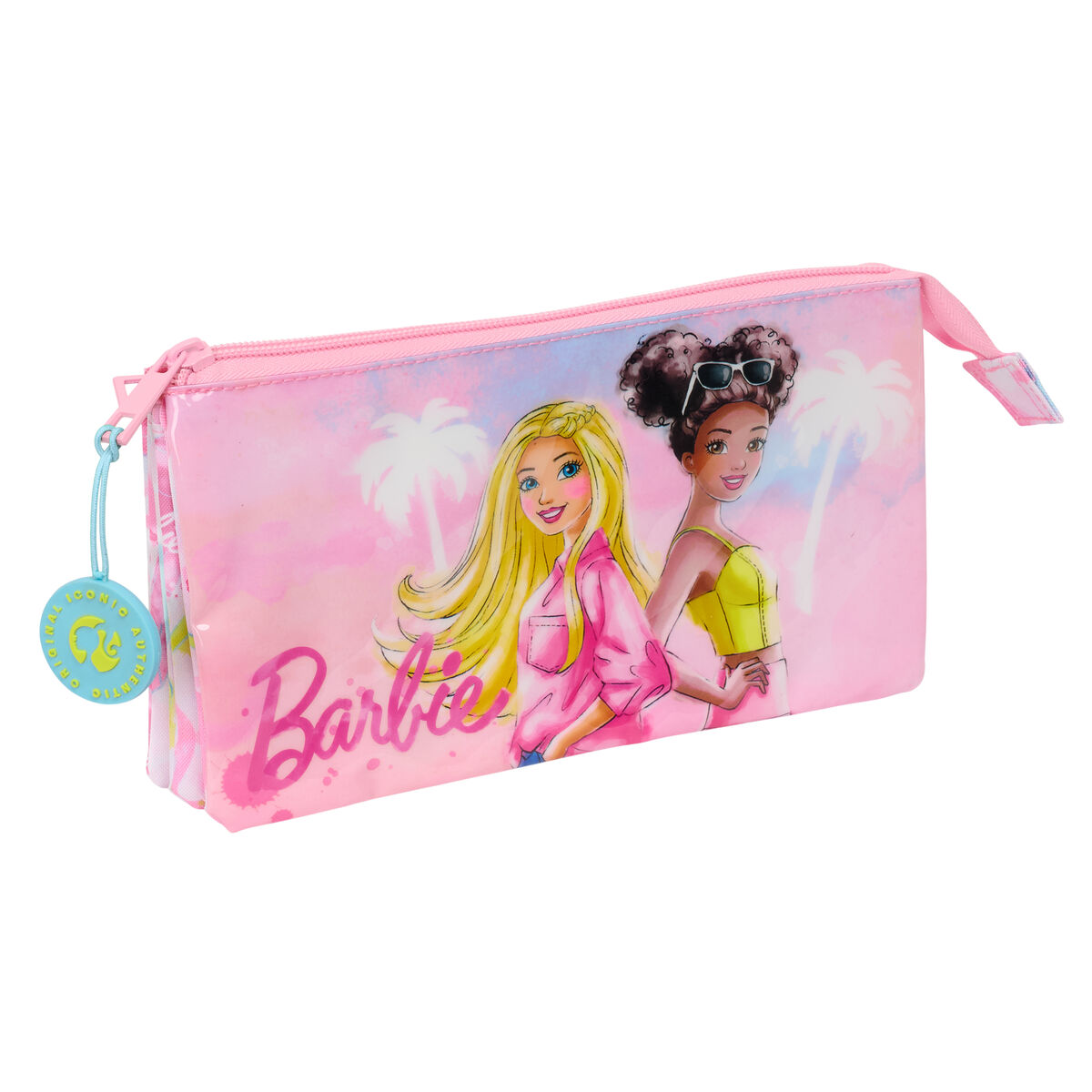 Tredubbel Carry-all Barbie Painterly Rosa Himmelsblå 22 x 12 x 3 cm