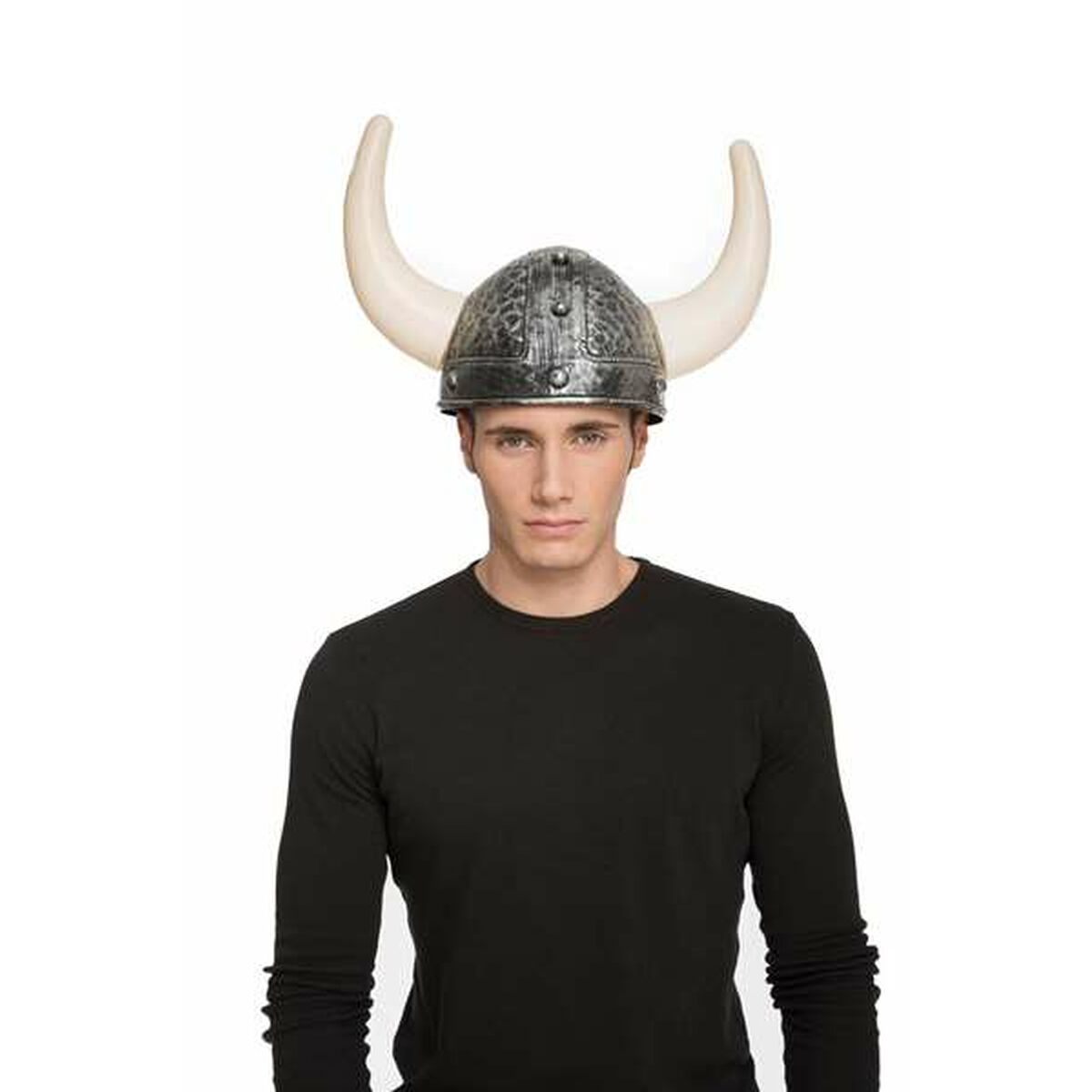 Vikingahjälm Grå 60 cm Vuxna - 3