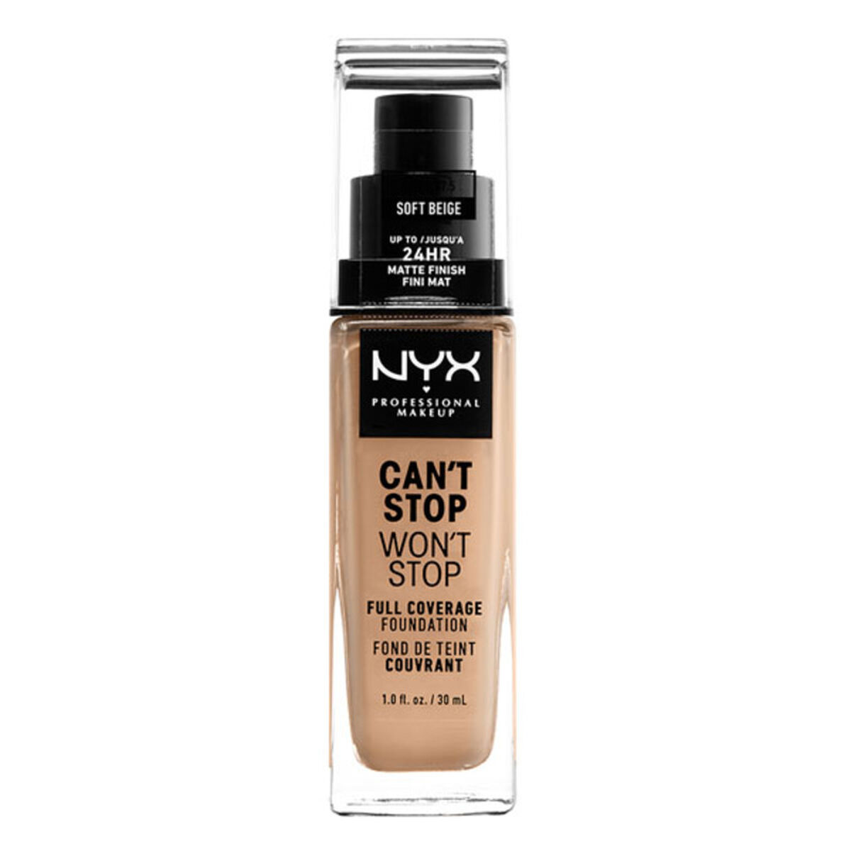Flytande makeupbas NYX 800897157241 soft beige 30 ml