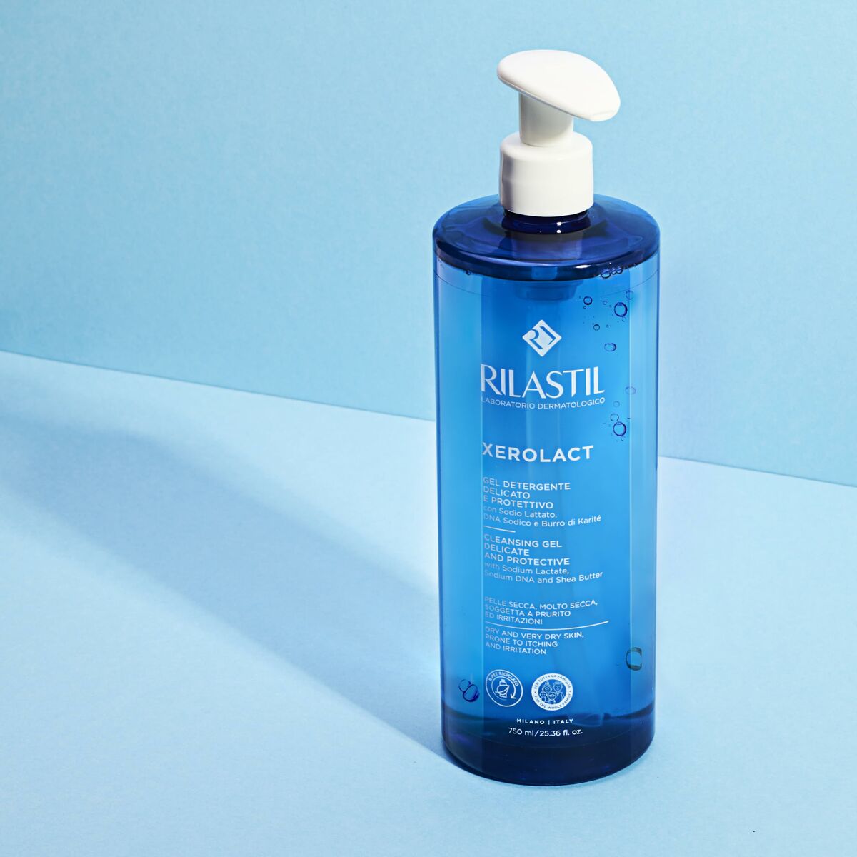 Rengörande ansiktsgel Rilastil XEROLACT 750 ml - 2