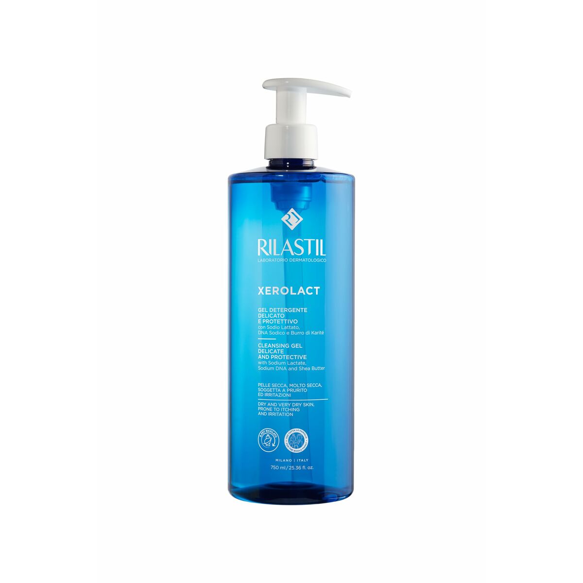 Rengörande ansiktsgel Rilastil XEROLACT 750 ml