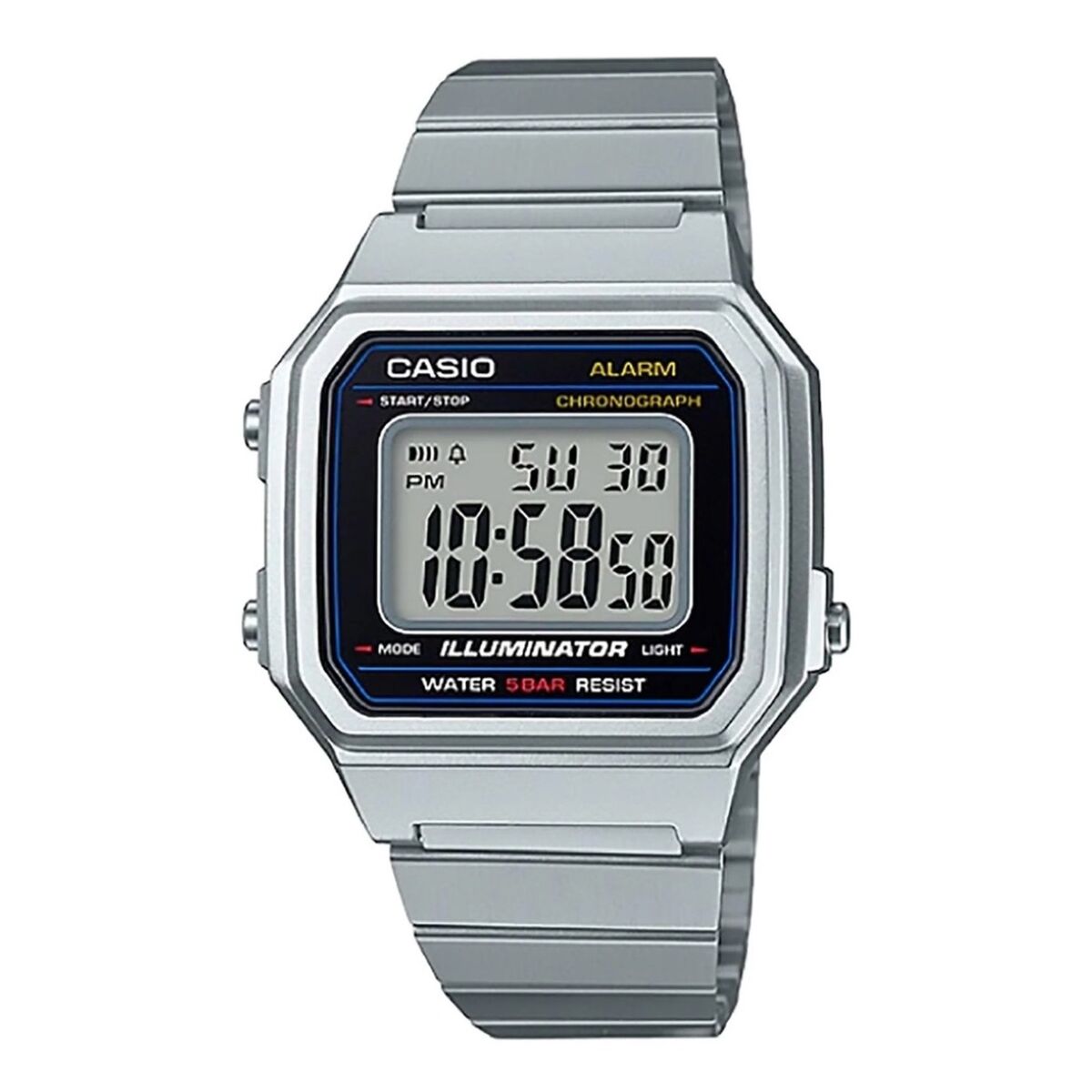 Unisexklocka Casio B650WD-1AEF Svart Silvrig (Ø 41 mm)
