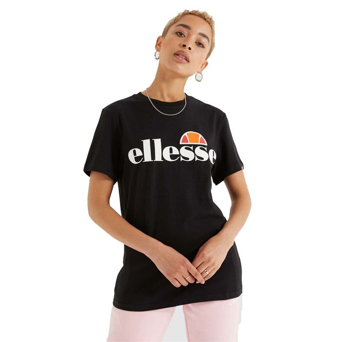 T-shirt med kortärm Dam Ellesse Albany Svart