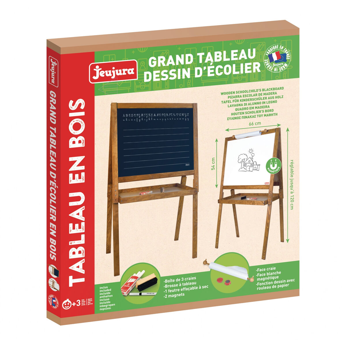 Tvåsidig skrivtavla Jeujura Large Drawing Board of Schoolboys