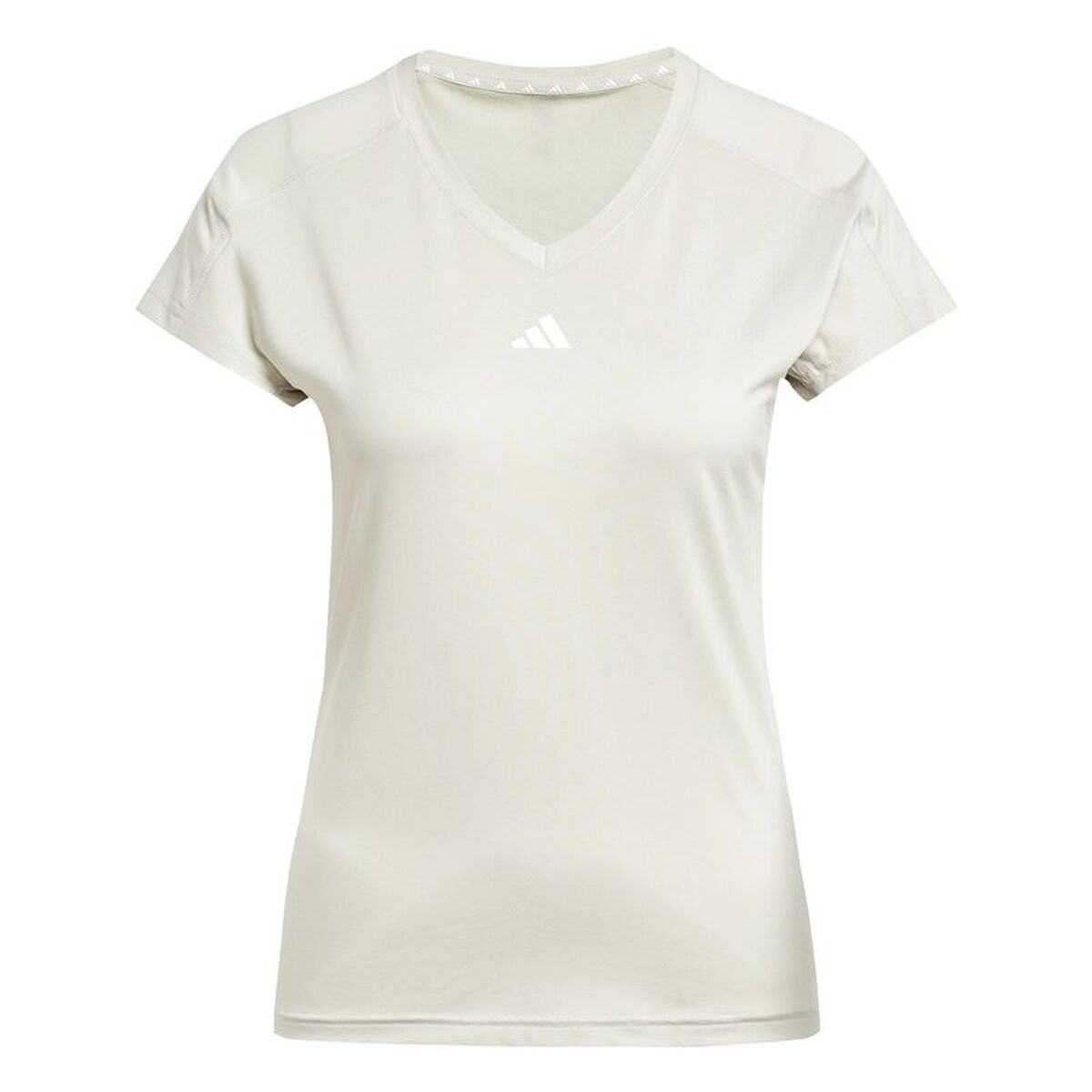T-shirt med kortärm Dam Adidas Aeroready Minimal Beige Fitness