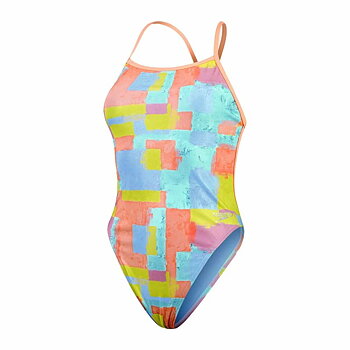Baddräkt Dam Speedo Speedo Allover Digital V-Back Blå