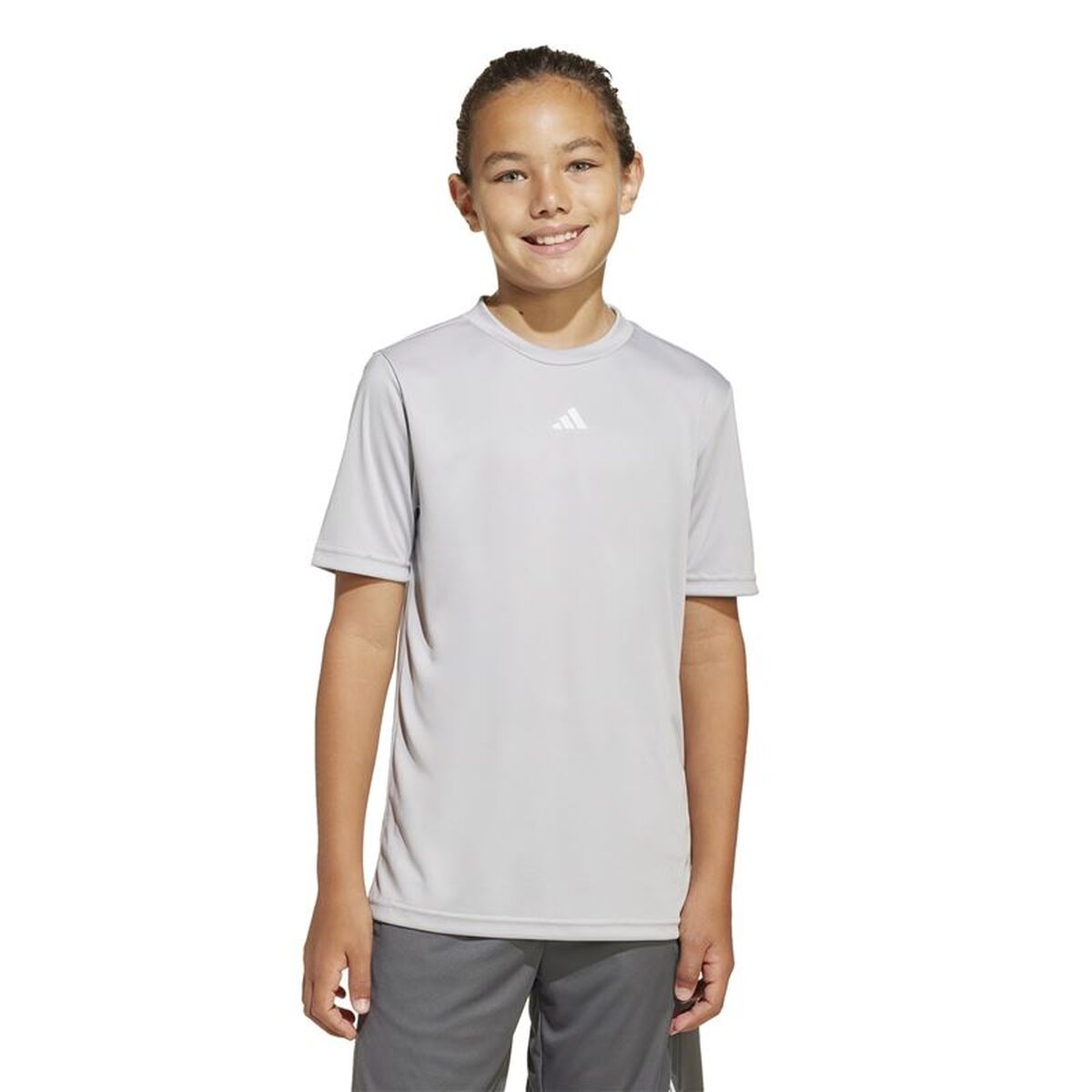 Barn T-shirt med kortärm Adidas Tr-Essentials Ljusgrå - 2