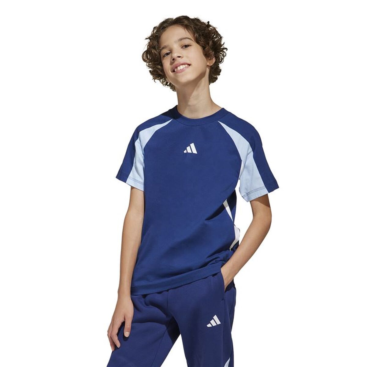 Barn T-shirt med kortärm Adidas JD0060 Blå - 2