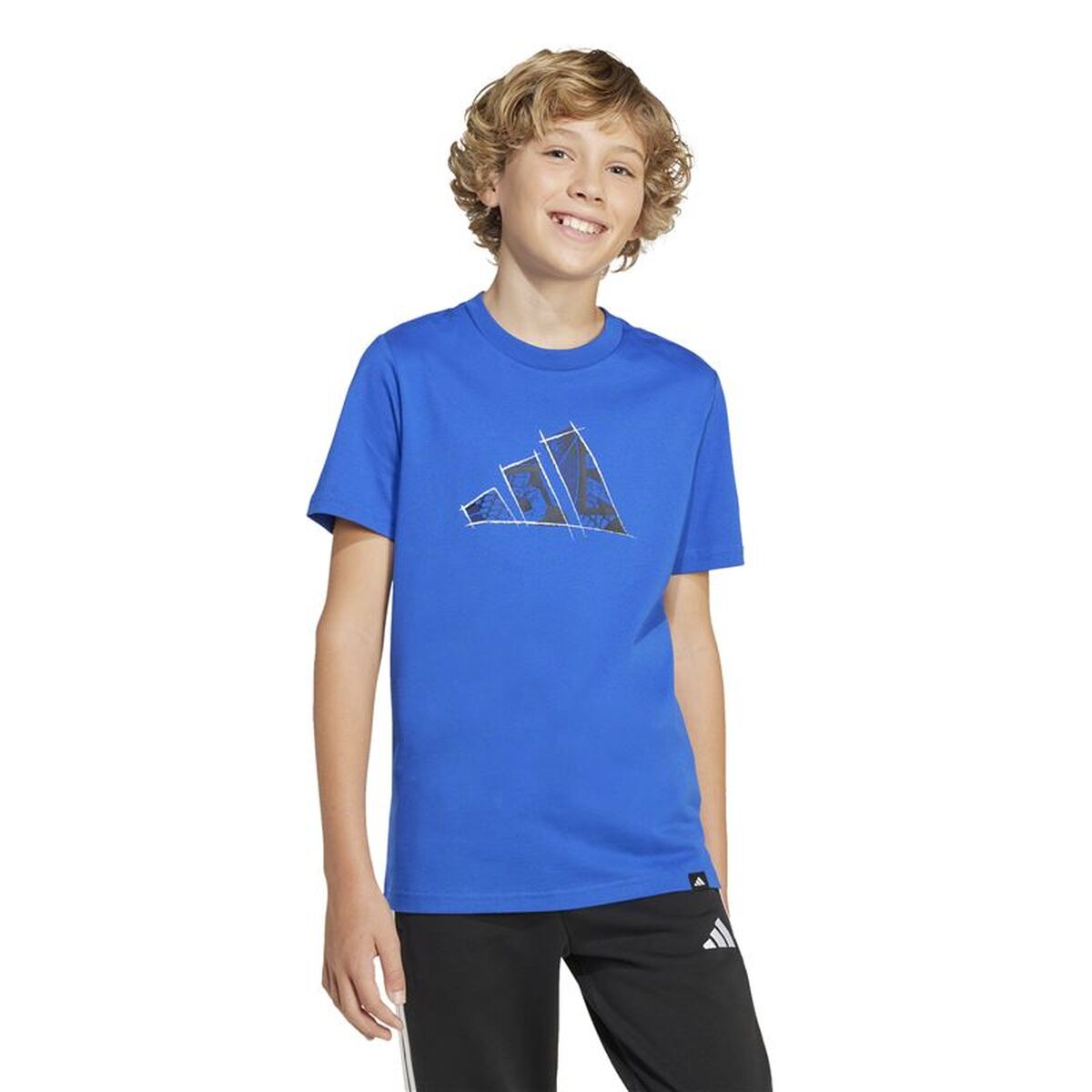 Barn T-shirt med kortärm Adidas JI6670 Blå - 2