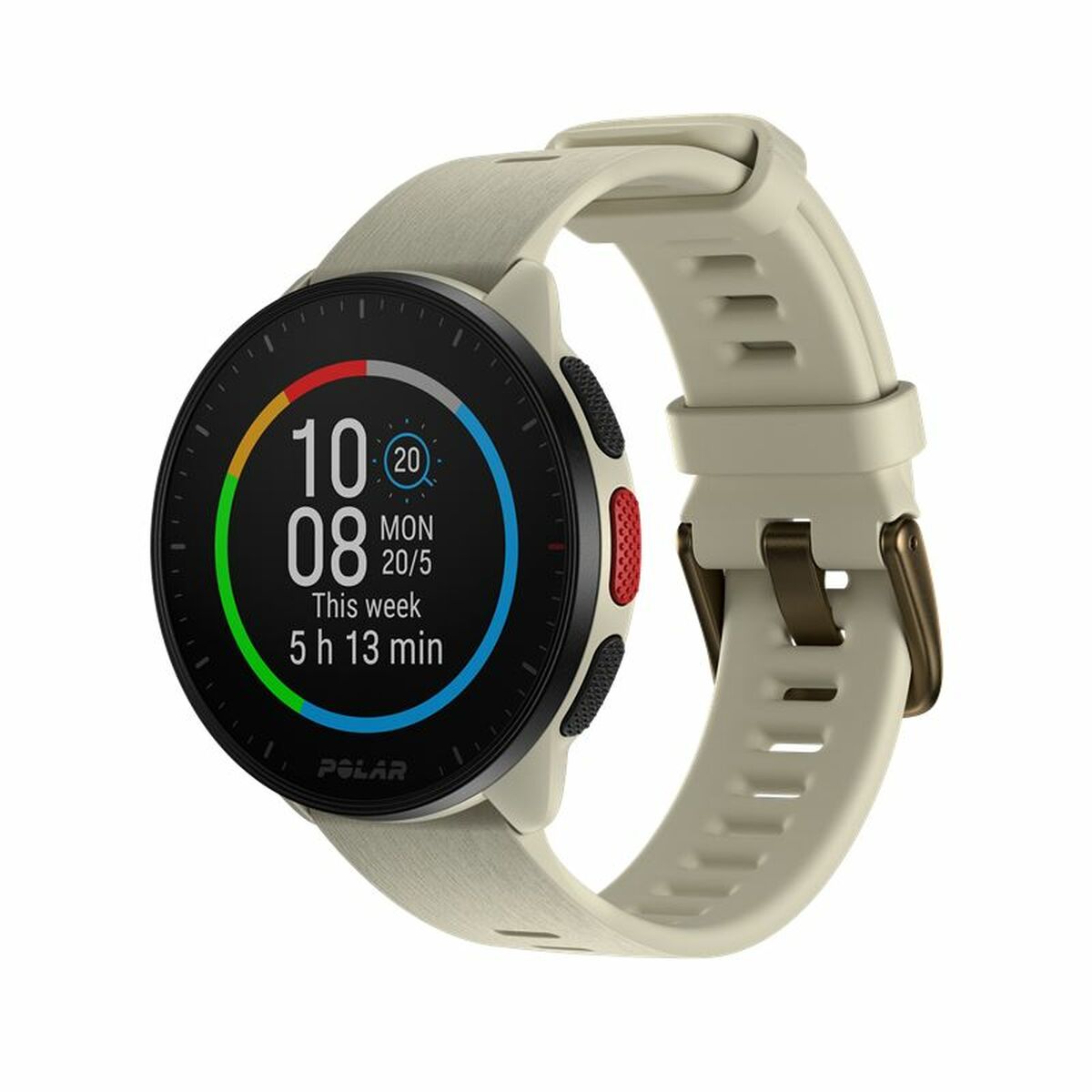 Klocka Sportig Polar Vit 1,2"