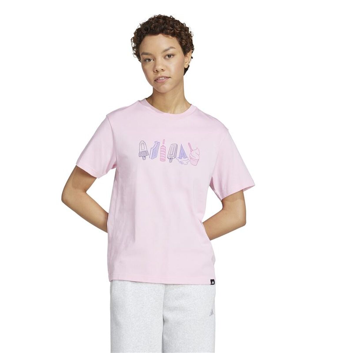 T-shirt med kortärm Dam Adidas Rosa - 2