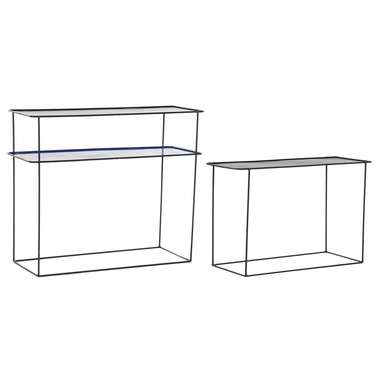 Möbelpaket DKD Home Decor Blå Svart 70 x 27 x 45 cm 40 x 27 x 45 cm 80 x 27 x 65 cm 80 x 27,5 x 65 cm